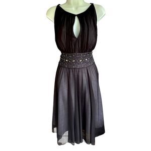La Nouvelle Renaissance Black Sheer Dress - Size 12 L XL